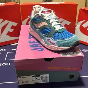 Saucony Grid Shadow 2 - Teal and Pink Sneakers